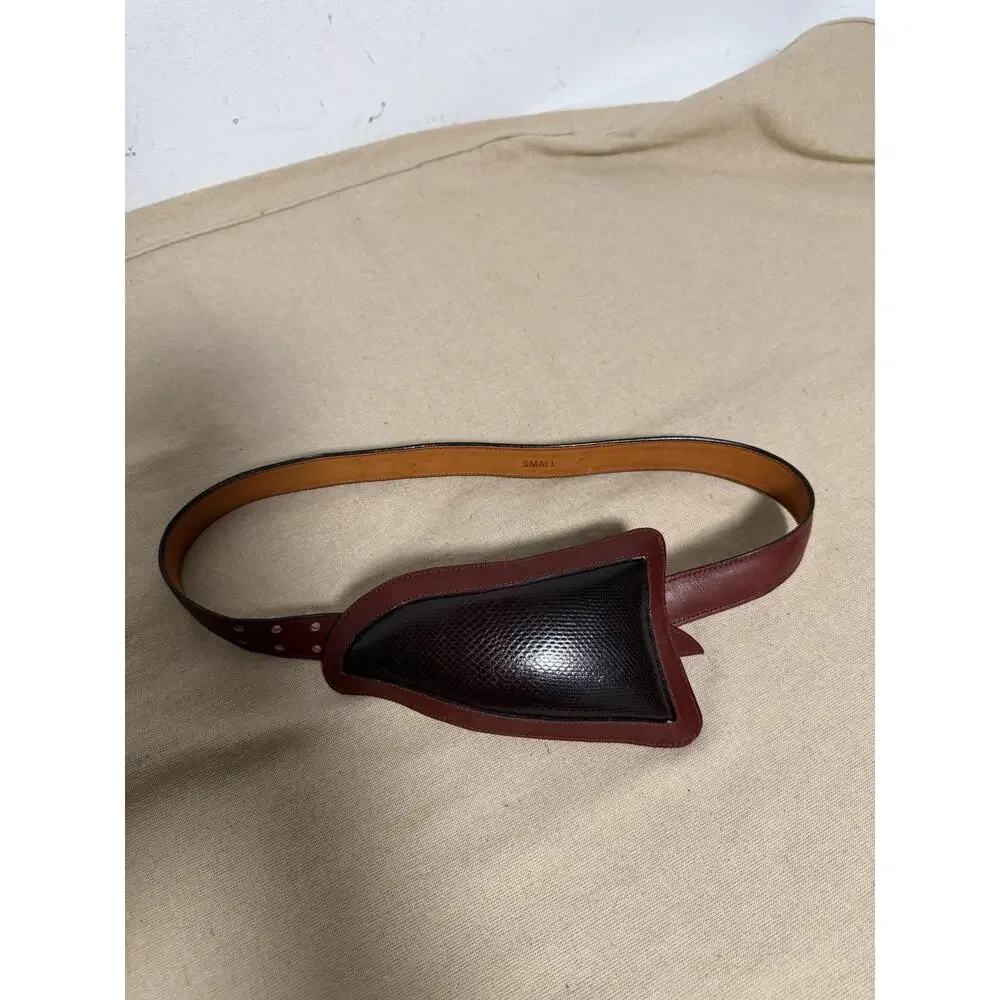 Vintage Fred Coen Boxing Groin Protector Belt Mens Small Brown Leather Cup Guard